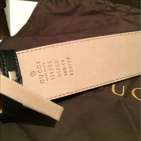 authentic gucci belt serial number